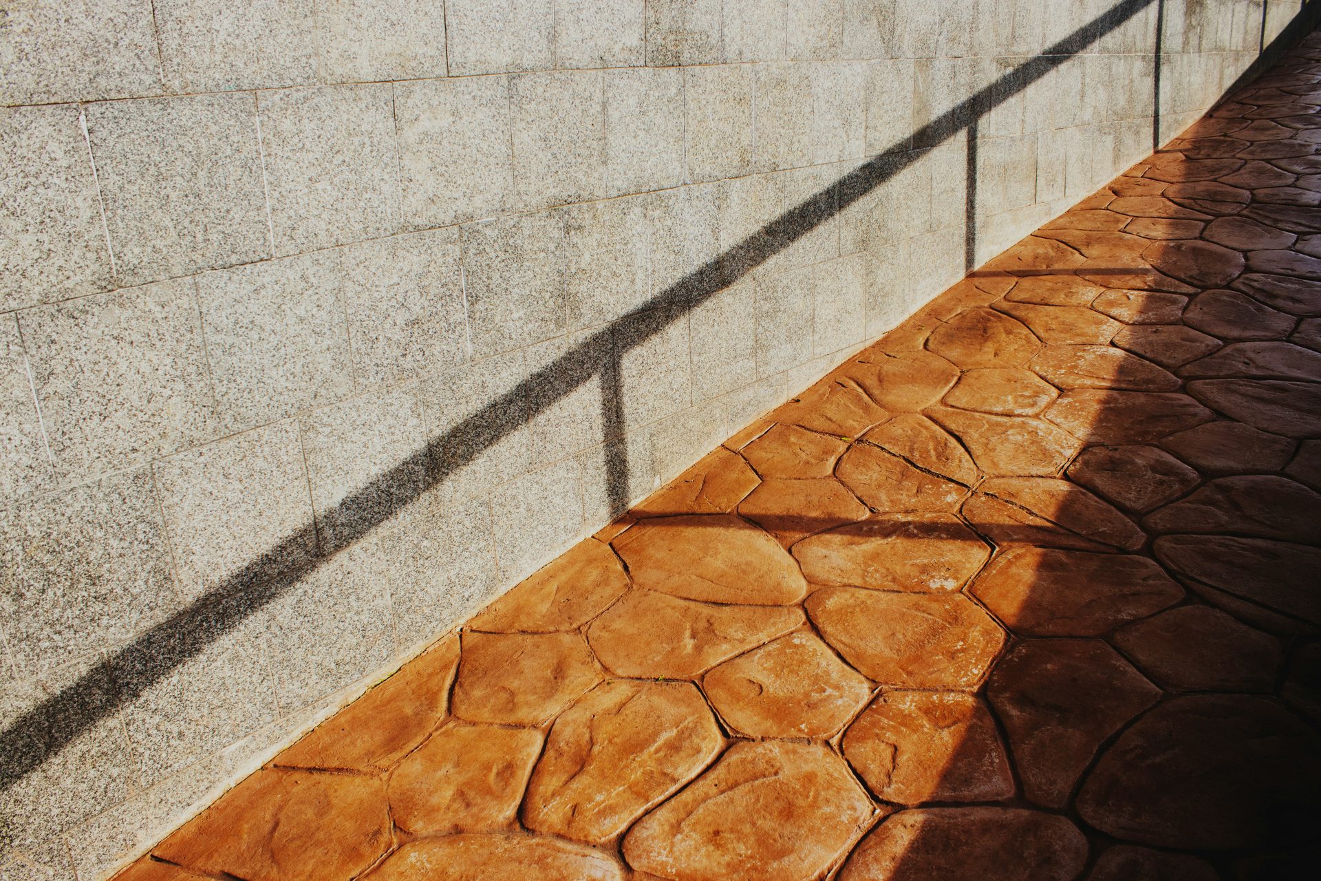 Stamped concrete walkway finished to resemble flagstone near Spartanburg, SC